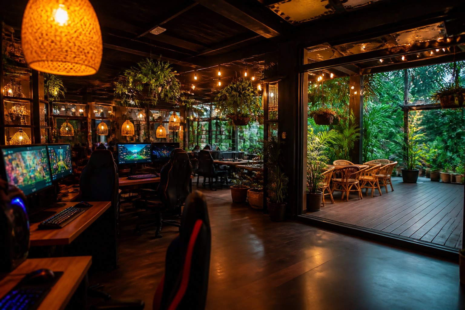 Interior of the SQUAD FORGE gaming club